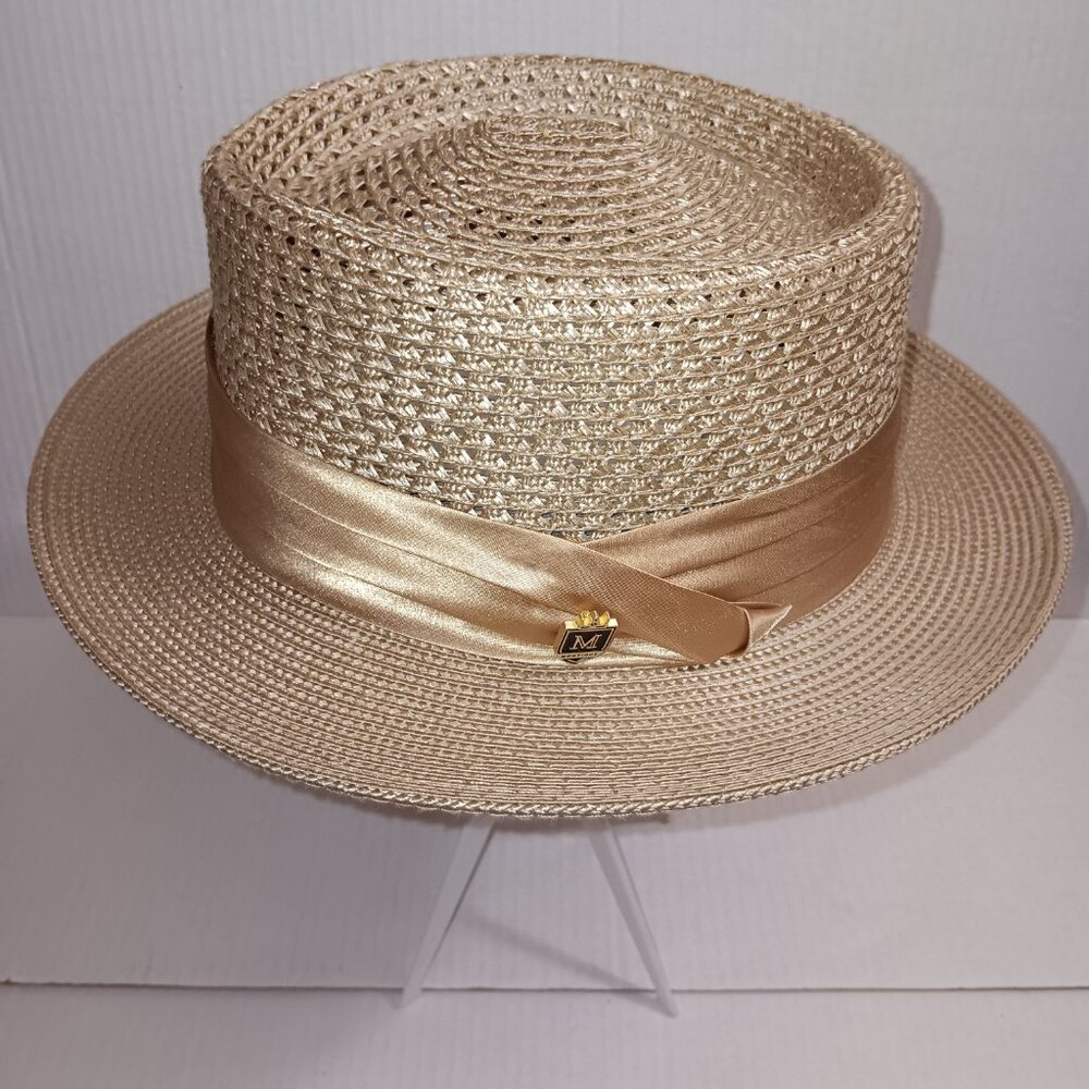 MONTIQUE MEN'S MESH STRAW HAT - Picture 8 of 11